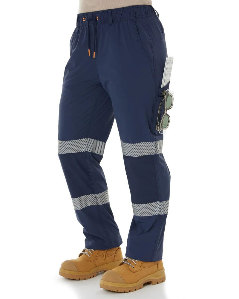 Tradies Womens Z-Lite Comfort Taped Pant 2 Value Pack - Navy - Image 3