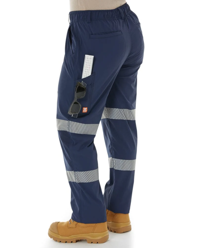 Tradies Womens Z-Lite Comfort Taped Pant 2 Value Pack - Navy - Image 4