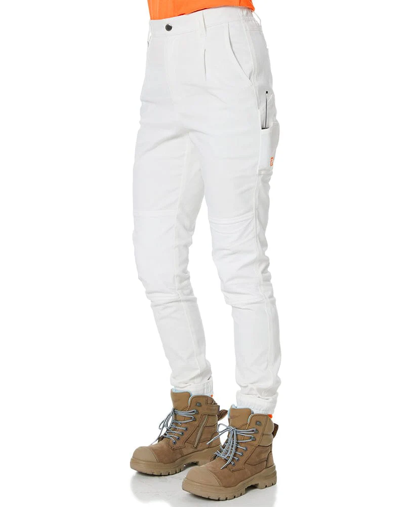 The Workz Womens Pant - White - Image 3