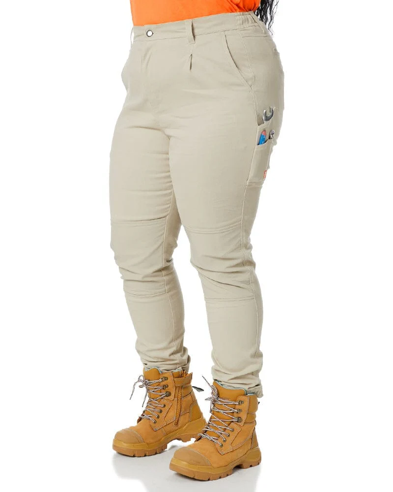 Tradies The Workz Womens Pant Value Pack - Stone - Image 3