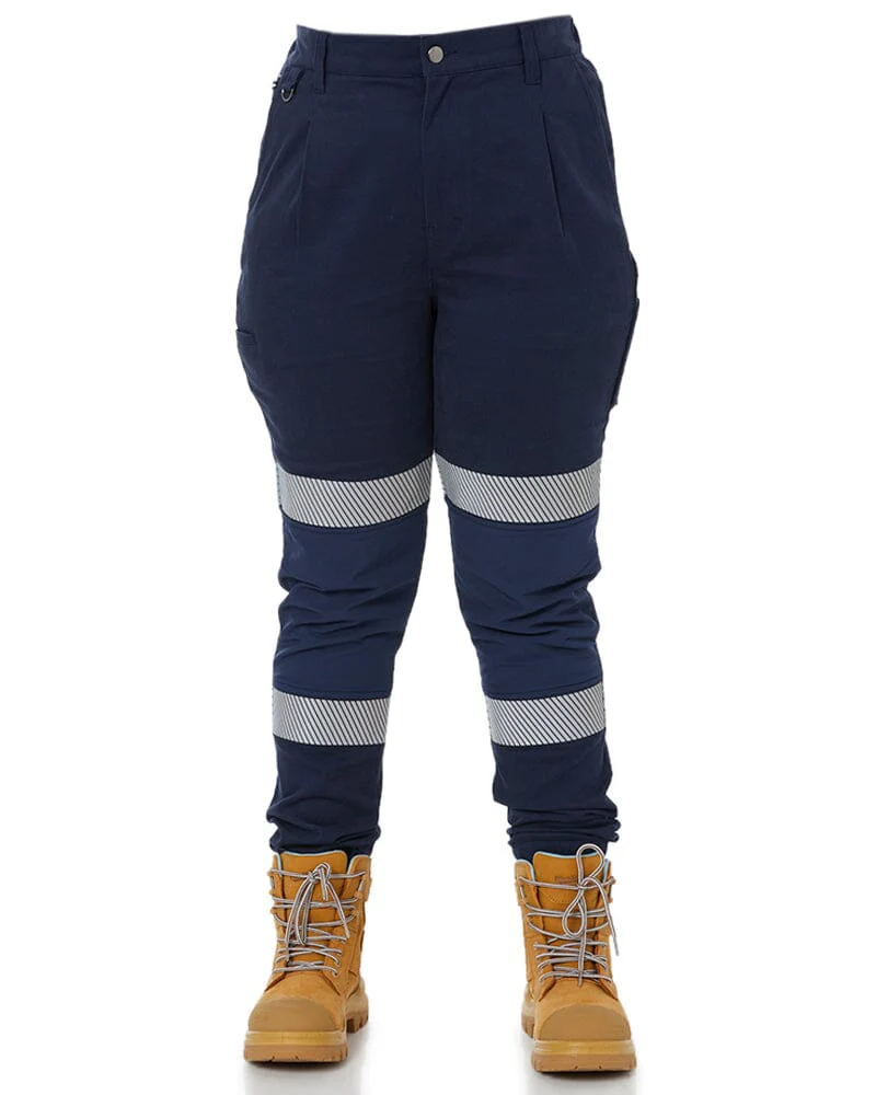 Tradies The Workz Womens Taped Pant 2 Value Pack - Navy - Image 2